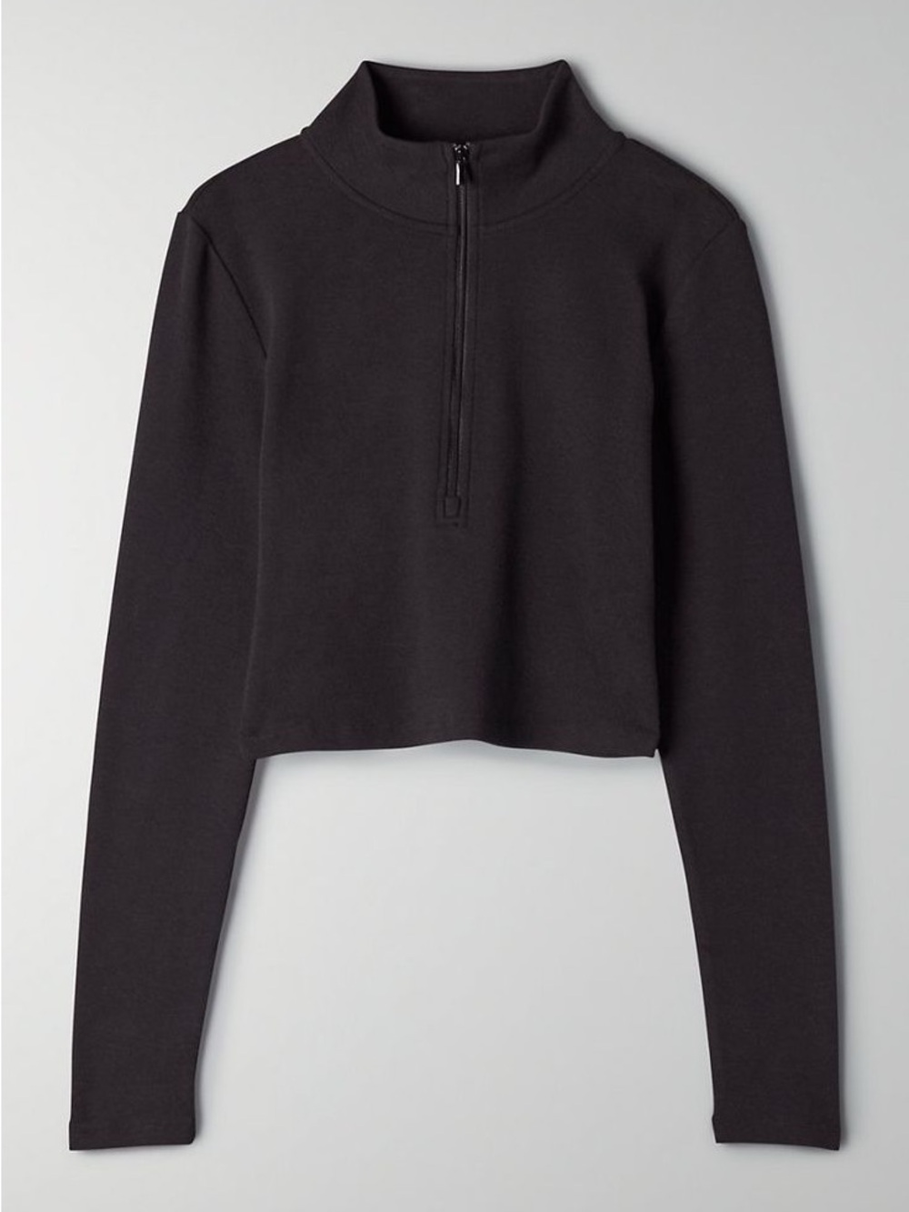 Aritzia Sunday Best Quarter-Zip Long Sleeve Top small
